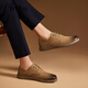 
Millies' new top layer cowhide men's shoes casual retro flat tilted toe shoes men's Birkenstock shoes U1503 yellow 41