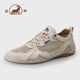 Ram Chaussures pour hommes pour l'été Chaussures décontractées pour hommes respirants pour une semelle douce confortable Chaussures en maille creux de sport extérieur pour hommes Couleur de sable 42