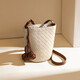 Viney Cowhide Bag Damenbeutel Bucket Bag Nische leichte Luxus ein Schulter-Crossbody-Tasche Geburtstagsgeschenk High-End-Gefühl für Freundin Frau