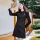 FHHUABD French Hepburn style little black dress spring 2025 new high-end lady style banquet dress holiday dress black 3937 slim version L 105-115Jin Jin equals 0.5 kg
