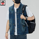 Aemape Apple Light Color 2025 Nouveau ventre denim Hommes en liberté de grande taille rétro Clip de cheval sans manches