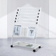 AEYAEY office bookshelf bookshelf bookshelf newspaper rack floor-standing information rack magazine rack single page display rack white
