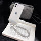 Beiyipin mobile phone lanyard wrist crystal high-end mobile phone chain hanging decoration gray rhinestone women's new flash diamond bracelet high-end pendant key hanging chain bag hanging pendant
