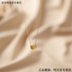 Peerless Love Lao Fengxiang Lao Fengxiang 18k gold color small waist pendant niche light luxury transfer beads versatile clavicle link road Lao Fengxiang small waist lucky wheel Lao Fengxiang single pendant + gold-plated necklace