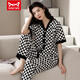 Cat man (miiow) pyjamas en coton pur pour femmes pantalon à manches courtes printemps et été cardigan coréen coréen mignon collier de vêtements d'été