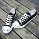 European Pastoral couple canvas shoes for men 2025 summer new low top casual sports shoes for men trendy and versatile (PJ) 6621 black 44