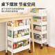 Quanpinwu trolley storage rack removable floor-to-ceiling storage rack household snack kitchen multi-layer carbon steel wheeled shelf Sibai