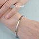 GsunG platinum PT950 fashion plain ring bracelet for women, pure white gold Roman numeral bracelet, simple hollow imperial concubine bracelet, calculated based on the gold price in the store on the day
