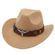 Jiangzi Guoluo Tibetan Top Hat Western Cowboy Hat Cowhead Accessors FIENTO HATO NACIONAL HOMBRA Men y mujeres Brown (vaca denominación marrón) M Adulto (56-58 cm)