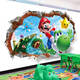 Clcey Cartoon gebrochene Wand Wandmale ganze dekorative Kinder Schlafzimmer Wand Verschönerung Kindergarten Hintergrund Hintergrund Wandaufkleber Selbstklebende Wandaufkleber QT-3894 Super große drei Stücke Spleißen