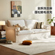 Lin's Home Wood Industry Natural Leinenstoff Sofa Wohnzimmer 2025 neue kleine Wohnung vollständig zerlegt und gewaschener Yunduo -Sofa BS675 Stoffcover Geschenkbox - beige -weiße für 1,85 m Sofa geeignet