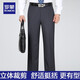 Lomonmon Romon Silk Silk Pantalons Men's Not-Scalding Super tombant l'âge moyen et âgé laine épaisse lâche taille haute combinaison de costume Fugui Gray 9863 Spring and Automne Style 29 Taille 2 pieds 2 Circonférence de la taille