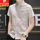 
Pierre cardin summer new men's short-sleeved shirt Korean casual loose versatile trendy shirt men's half-sleeved handsome inch shirt 846 khaki + 845 blue thin L weight 120 Jin [Jin equals 0.5 kg]