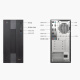 联想（Lenovo）飓风M400 商用办公台式机电脑主机 主机+23.8英寸显示器 标配：i3-12100/8G/512G固态/集显