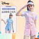 迪士尼（Disney）女童泳衣分体式中大童夏少女带胸垫游泳衣女孩运动青少年泳装 9858牛奶丝黑灰色 均码 10-15岁【50-75斤】