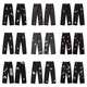 Chrome Heart Stu Vlbe Miami ch Color Cross Veneer Men and Women Style High Street American Straight-Drum Croque Jean noir Cross jaune (9928) S