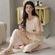 Reine Baumwoll-Kurzärmer-Pyjamas Set Summer Cottonhose Dünne Cartoon-Heimkleidung kann im Frühjahr und Herbst Y9717 m abgen