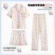 JINGPUFEI CARTOONE DACKSHUND DOG PAJAMAS À MANDE CORTES POUR LES FEMMES TROIS PIEUX Coton Gauze vêtements de maison mignons Yunduo Cotton-9905 # Black Love Three Set M [Suggestion 75-100jin [Jin est égal à 0,5 kg]]]