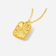 Saturday Blessing Yellow 18K Gold Necklace Geometric Square Color Gold Necklace Birthday Gift C0614876 40+5cm