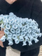 Shantoulin Village Rose Blanket Rose Bouquet Blanket Cover Blanket Blanket Blanket wool crochet material bag Hand-woven (A684) Small 80cm [Blue + Milk White Lily of the Valley Flower
