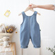 Disney (Disney) baby denim overalls, children's spring and autumn long pants for men, girls, and children's overalls, baby jumpsuits, cartoon available, blue 90 (can be opened)