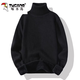 Woodpecker bottoming turtleneck sweater men's bottoming sweater autumn and winter inner sweater plus velvet and thickened white one-piece velvet sweater 10301/7003 white plus velvet and thickened L
