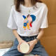 慧奴比白色宽松正肩竹节棉T恤女短袖2025夏季新款小个子半袖体恤上衣潮 6210白色 S 均码