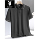 
Playboy (PLAYBOY) short-sleeved T-shirt for men's summer new POLO Paul shirt men's short-sleeved business casual lapel t-shirt top Y7027 black M /80-Jin [Jin equals 0.5 kg]
