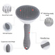 Lihao cat comb to remove floating hair, combing brush, dog hair removal, cat hair removal tool, cleaning long-haired pet, cat and dog supplies, best-selling model - gray, one-click hair removal, pet needle comb