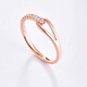 DL 1998 Fat Donglai same style 18k gold ring 18K gold women's Au750 rose gold diamond row ring Dafu tail ring 18K rose gold diamond ring No. 9