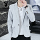 Playboy (PLAYBOY) Plaid Suit Men's Korean Style Trendy Handsome Casual Jacket New Spring Korean Style Personalized Small Suit Outer Clothes XF8815 Dark Gray L (105-120Jin Jin equals 0.5 kg)