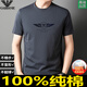 
Emporio Armani men's short-sleeved T-shirt pure cotton men's new high-end cotton half-sleeved shirt 1518 white M