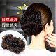 Wig gripper flower girl short hair realistic adult ponytail hair clip hairpin back of the head to show hair volume dark brown gripper style