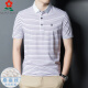 
Mengtejiao official website men's short-sleeved T-shirt middle-aged dad's casual striped POLO shirt ice silk A829-red M 165 suitable for 100-115Jin [Jin equals 0.5 kg]