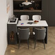 YIQICHENGPIN cream style retractable slate island dining table integrated kitchen home light luxury tea table and chair combination modern coffee table fixed socket regular flat style island dining table 1 meter single island table