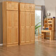 Fully solid wood pine wood swing door log wardrobe 1.35 two three four five door children's bedroom 1.8 meters home use 5 door wardrobe extended ceiling cabinet 22560260