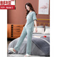 Victoria's Style Pyjamas für Frauen im Sommer Pure Cotton 2024 Neue Kurzarmhose Home Clothing Set für dünne Outfits 7374 Bohnengrün M 80-100jin [Jin entspricht 0,5 kg]