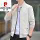 Pier Cardin 2025 Spring and Autumn Jacket Men's Trendy Baseball Collar Thin Casual Trench Coat Short Style Wearing Handsome Men's Jacket 686 Jacket [Green] XL [Suggested 105-120Jin [Jin equals about 0.5 kg]]