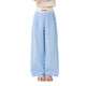 Moonkids Girls Wide-Bein Hosen Sommer dünne Kindereis Ice Seide Cool Casual Hohose Baby Girl 2025 Sommer Lose Hosen 15277 Pink Wide-Big Hosen 110 cm