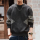 Nach der Erkundung Amerikaner Retro 698G schwerer Pullover Herren Winter verdickter Pullover losen 2024 Neuer Herbst- und Winterjacke Brown 3xl (180-200jin [Jin gleich 0,5 kg]))