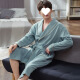 Fhhuabd Hotel Nightgown Pure Cotton Cotton Men's Four Season Universal Home Clothing Spring and Autumn Style 2025 Nuevo baño de baño a mediados