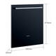 Siemens (Siemens) Voll eingebettetes Geschirrspülertür Panel vollständig eingebettete Original mit schwarzem, temperamentvollem Glas SZ06AXCFI -Panel Nur Schwarz SZ06AXCFI 675*590*20