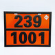 Marchandises dangereuses Signboard rectangulaire 2025 pétrolier pétrolier Nouveau signe de véhicule standard national Diesel Gasoline Déchet chimique Nouveau standard national 90-3291