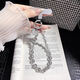 Beiyipin mobile phone lanyard wrist crystal high-end mobile phone chain hanging decoration gray rhinestone women's new flash diamond bracelet high-end pendant key hanging chain bag hanging pendant