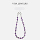 VJ VIYA JEWELRY VICINA Amethyst Women's Mobile Chain Fashionable and versatile mobile phone pendant wrist-style mobile phone case hanging decoration