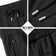 Herren Sommereiseide-Stretchhosen dünne, schnell trocknende, atmungsaktive Geschäfte Casual Hosen vielseitig schwarz (761 gerade) xl