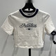 阿迪达斯（adidas）短袖T恤女装2024夏季新款三叶草运动服针织透气短款上衣 IX3532 L