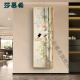莎慕希（SHAMUXI）竹报平安客厅隐藏式全身镜装饰画新中式玄关镜子挂画卧室穿试衣镜 WH-725-A-竹报平安 50*150+晶瓷防刮+左推拉