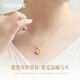 Silver Qianhui 999 foot silver Hetian jade necklace women's high-end light luxury pendant young birthday gift for girlfriend mother bamboo report safety necklace/999 silver+7 warehouse delivery/the next day delivery Valentine's Day girl gift/rose gift box for wife/with jewelry certificate