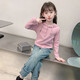 Mädchen der Mädchen Sweatshirt Herbst 2025 Neue modische Kinderkleidung modische Internet-Promi Koreanische Version Frühling und Herbst Casual Kapuze-Top TNZ-2758 [Pink] 140